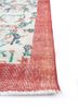 vintage red and orange wool hand knotted Rug - Corner vintage red and orange wool hand knotted Rug - Corner