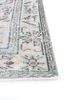 vintage beige and brown wool hand knotted Rug - Corner