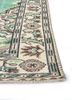 vintage green wool hand knotted Rug - Corner