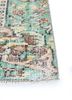 vintage green wool hand knotted Rug - Corner