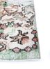 vintage green wool hand knotted Rug - Corner