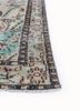 vintage beige and brown wool hand knotted Rug - Corner