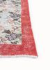 vintage red and orange wool hand knotted Rug - Corner vintage red and orange wool hand knotted Rug - Corner