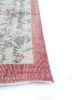 vintage red and orange wool hand knotted Rug - Corner