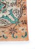 vintage red and orange wool hand knotted Rug - Corner
