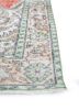 vintage red and orange wool hand knotted Rug - Corner