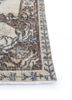 vintage beige and brown wool hand knotted Rug - Corner