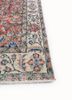 vintage red and orange wool hand knotted Rug - Corner