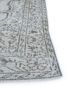vintage grey and black wool hand knotted Rug - Corner