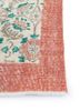 vintage red and orange wool hand knotted Rug - Corner