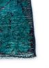 vintage green wool hand knotted Rug - Corner