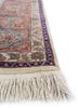 aalam red and orange wool and silk hand knotted Rug - Corner aalam red and orange wool and silk hand knotted Rug - Corner