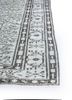 vintage grey and black wool hand knotted Rug - Corner