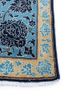aalam blue wool hand knotted Rug - Corner