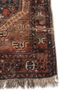 aalam blue wool hand knotted Rug - Corner
