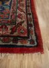 aalam red and orange wool hand knotted Rug - Corner