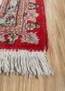 aalam red and orange wool hand knotted Rug - Corner aalam red and orange wool hand knotted Rug - Corner