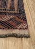 kiaan red and orange wool hand knotted Rug - Corner