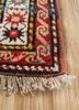 nuray red and orange wool hand knotted Rug - Corner