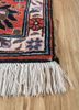 aalam blue wool hand knotted Rug - Corner