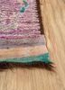 nuray pink and purple wool hand knotted Rug - Corner