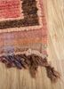 nuray red and orange wool hand knotted Rug - Corner
