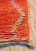nuray red and orange wool hand knotted Rug - Corner