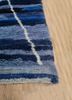 zuri blue wool hand knotted Rug - Corner zuri blue wool hand knotted Rug - Corner