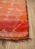 nuray red and orange wool hand knotted Rug - Corner