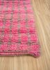 nuray pink and purple wool hand knotted Rug - Corner