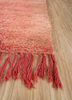 nuray red and orange wool hand knotted Rug - Corner