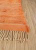 nuray red and orange wool hand knotted Rug - Corner