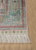gulmarg gold silk hand knotted Rug - Corner