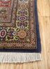 aalam blue wool hand knotted Rug - Corner
