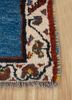 zuri red and orange wool hand knotted Rug - Corner