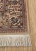 aalam red and orange wool hand knotted Rug - Corner