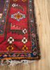 kiaan red and orange wool hand knotted Rug - Corner