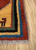 nuray red and orange wool hand knotted Rug - Corner nuray red and orange wool hand knotted Rug - Corner
