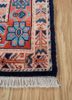 nuray blue wool hand knotted Rug - Corner
