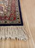 aalam blue wool hand knotted Rug - Corner aalam blue wool hand knotted Rug - Corner