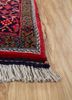 aalam red and orange wool hand knotted Rug - Corner