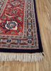 aalam blue wool hand knotted Rug - Corner