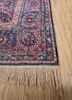 aalam blue wool hand knotted Rug - Corner aalam blue wool hand knotted Rug - Corner