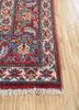 aalam blue wool hand knotted Rug - Corner