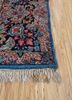 aalam blue wool hand knotted Rug - Corner aalam blue wool hand knotted Rug - Corner