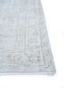 vintage grey and black wool hand knotted Rug - Corner