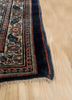 aalam blue wool hand knotted Rug - Corner aalam blue wool hand knotted Rug - Corner