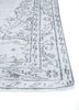 vintage grey and black wool hand knotted Rug - Corner