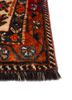 aalam red and orange wool hand knotted Rug - Corner