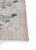 vintage ivory wool hand knotted Rug - Corner